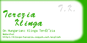 terezia klinga business card